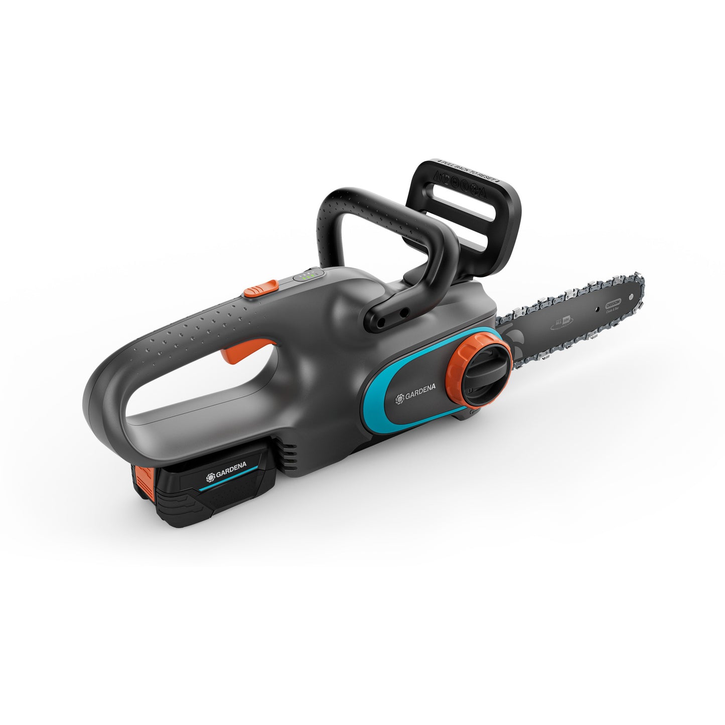 GARDENA accukettingzaag powersaw 250 18v solo (grijs turquoise, accu en oplader niet inbegrepen, power for all alliance)