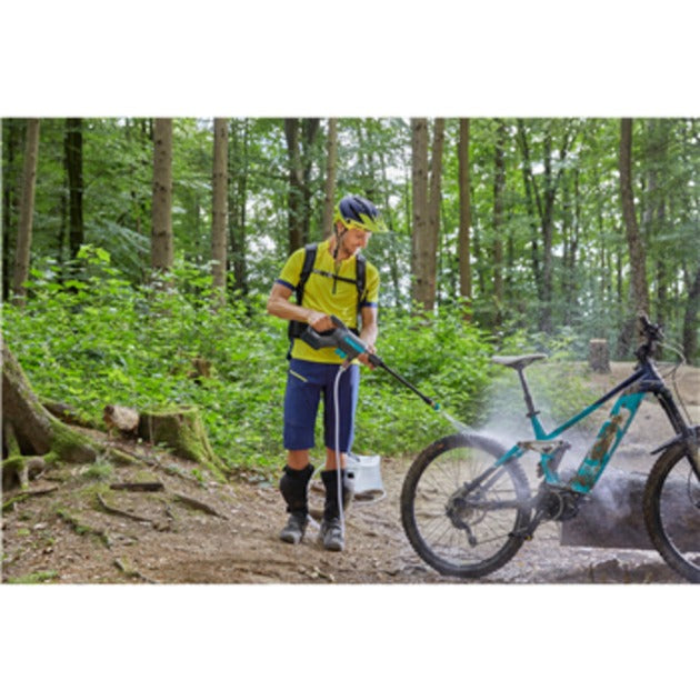 GARDENA aquaclean 24 18 v p4a kant-en-klare set drukreiniger (grijs turquoise, 14800-20, accu inbegrepen)