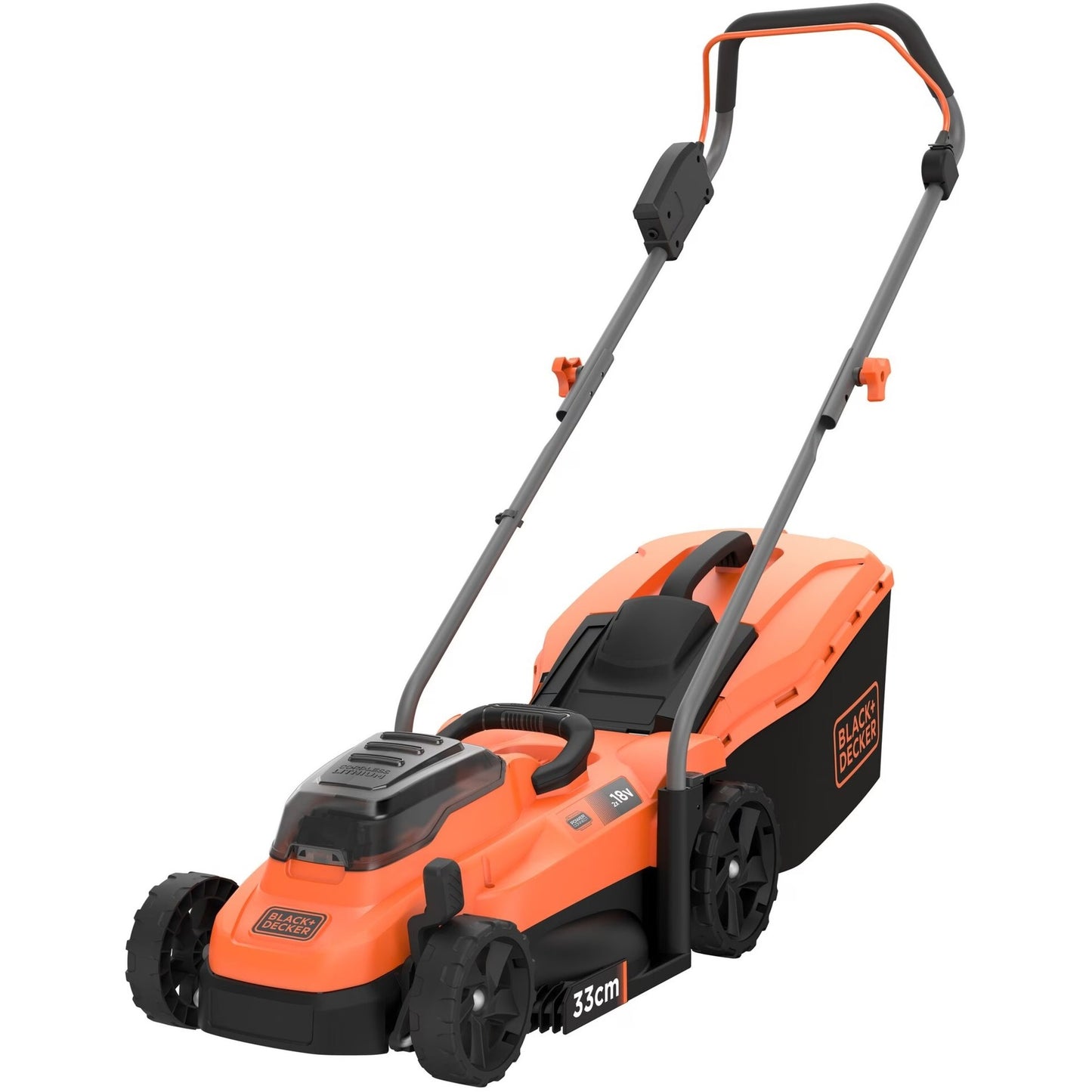 BLACK+DECKER bcmw3318l2-qw 2x 18v grasmaaier (oranje zwart, 2x 18v 2.5ah accu en oplader inbegrepen)