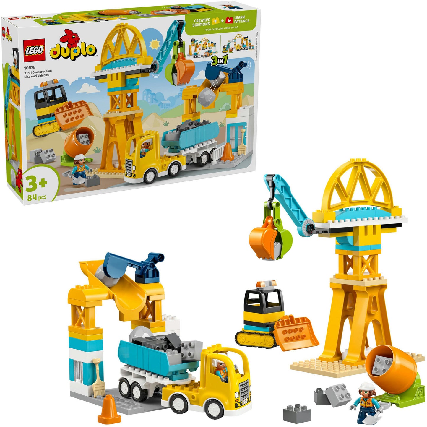 LEGO duplo 10476 3-in-1 bouwplaats en voertuigen