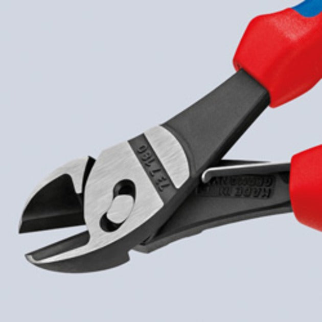 KNIPEX twinforce zijsnijtang 7372180f kniptang (rood blauw)