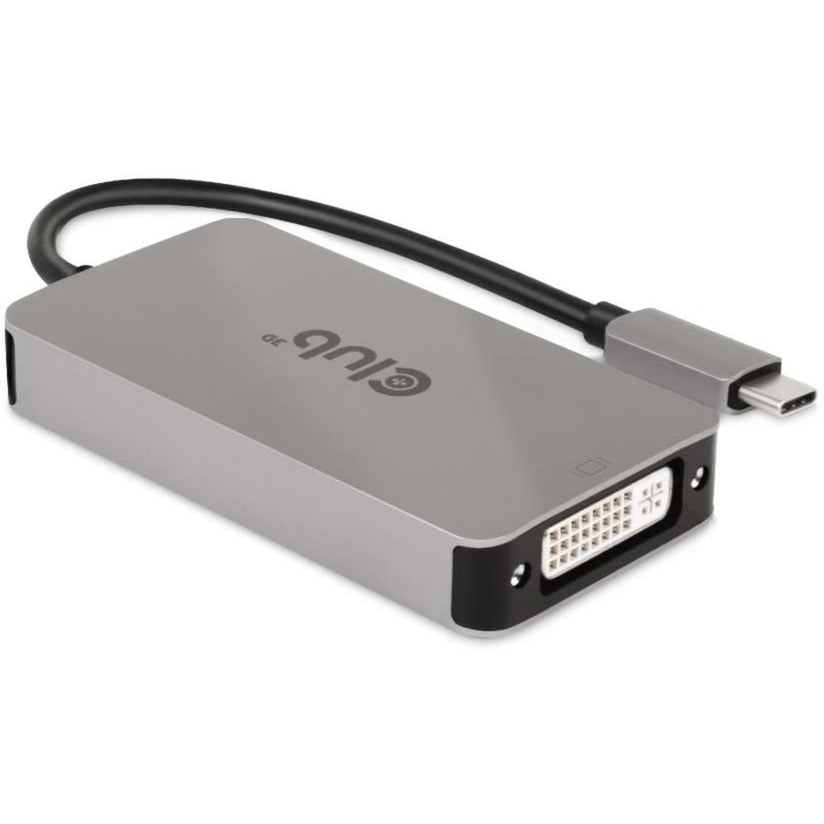 Club 3D usb 3.2 gen1 type-c naar dvi-d hdcp off version adapter (grijs zwart)