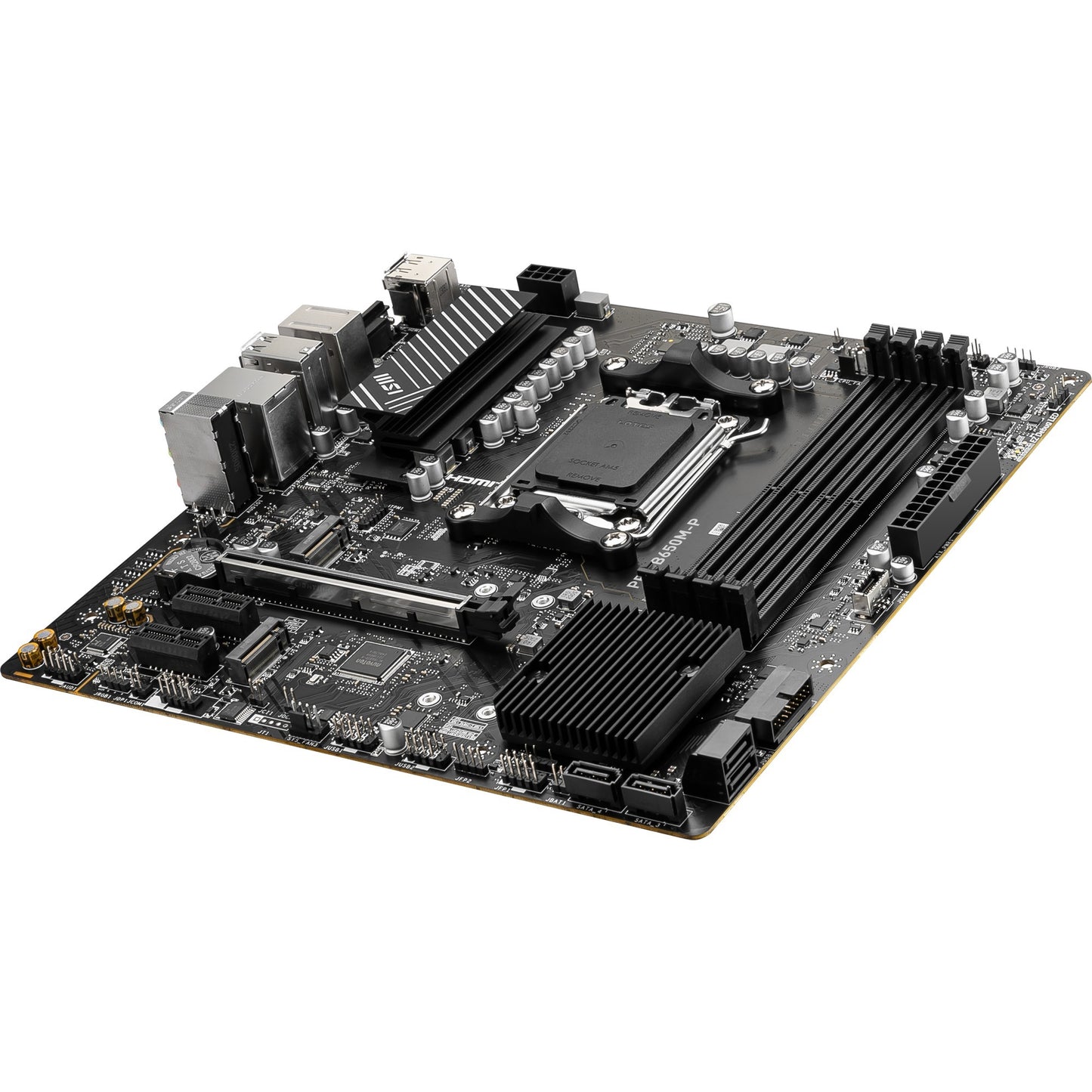 MSI pro b650m-p socket am5 moederbord (zwart, raid, 2.5 gb-lan, sound, µatx)