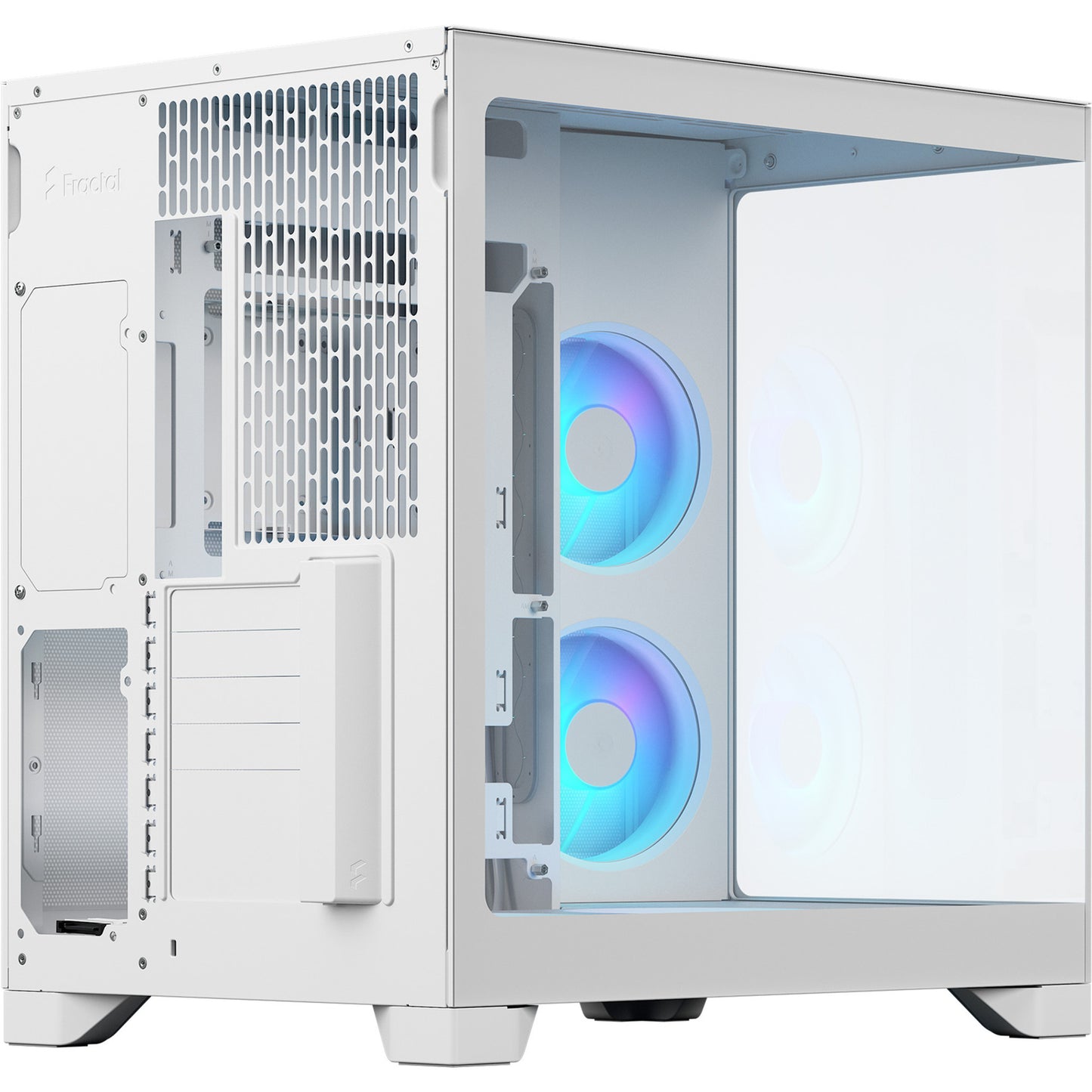 Fractal Design pop 2 vision rgb midi tower behuizing (wit | 1x usb-a | 1x usb-c | rgb | tempered glass)