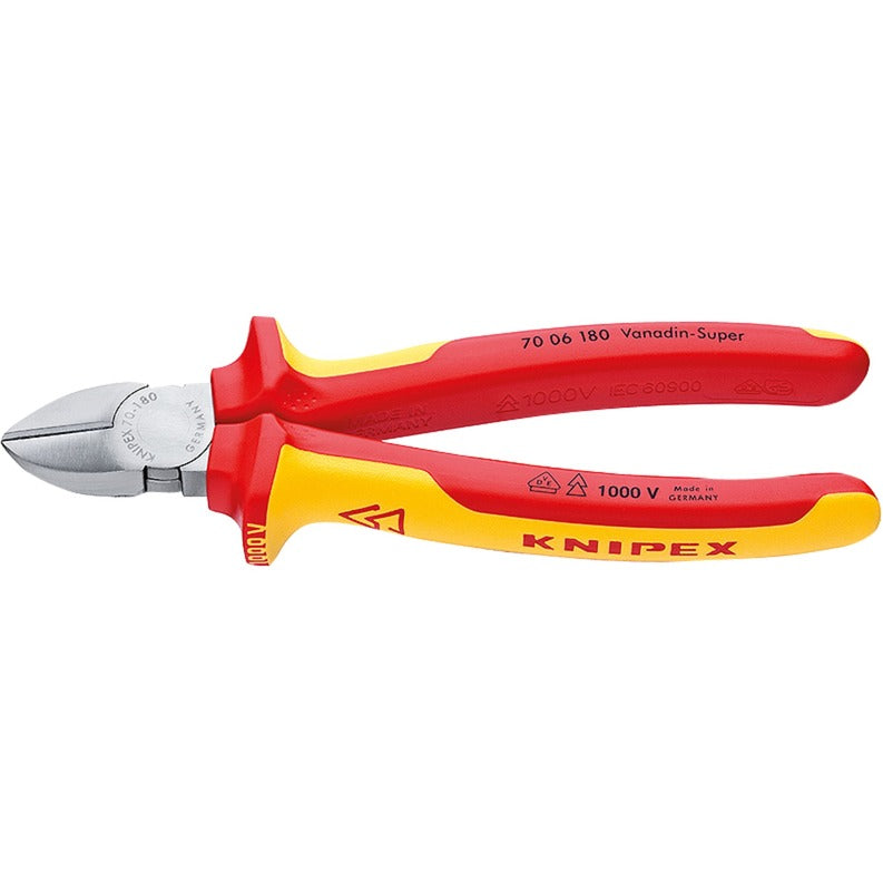 KNIPEX zijsnijtang 70 06 180 kniptang (geel)