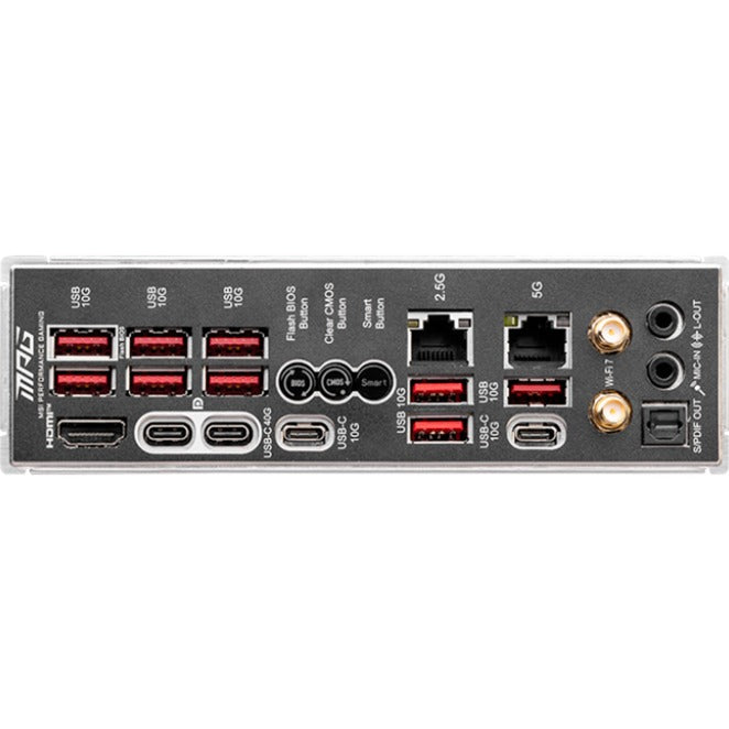MSI mpg x870e carbon wifi socket am5 moederbord (raid, 5gb-lan, 2,5gb-lan, wi-fi 7, bt, sound, atx)