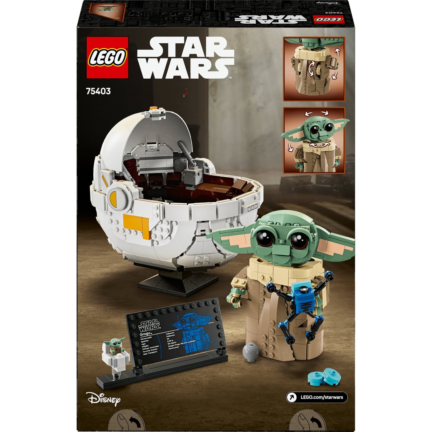 LEGO star wars 75403 grogu met zweefkinderwagen