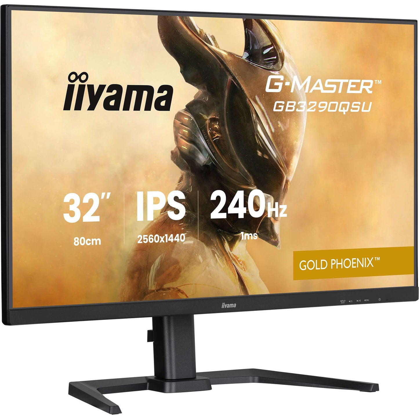 Iiyama g-master gold phoenix gb3290qsu-b1 31.5 gaming monitor (zwart (mat), 2x hdmi, displayport, 2x usb-a, 2x usb-b, 240 hz)