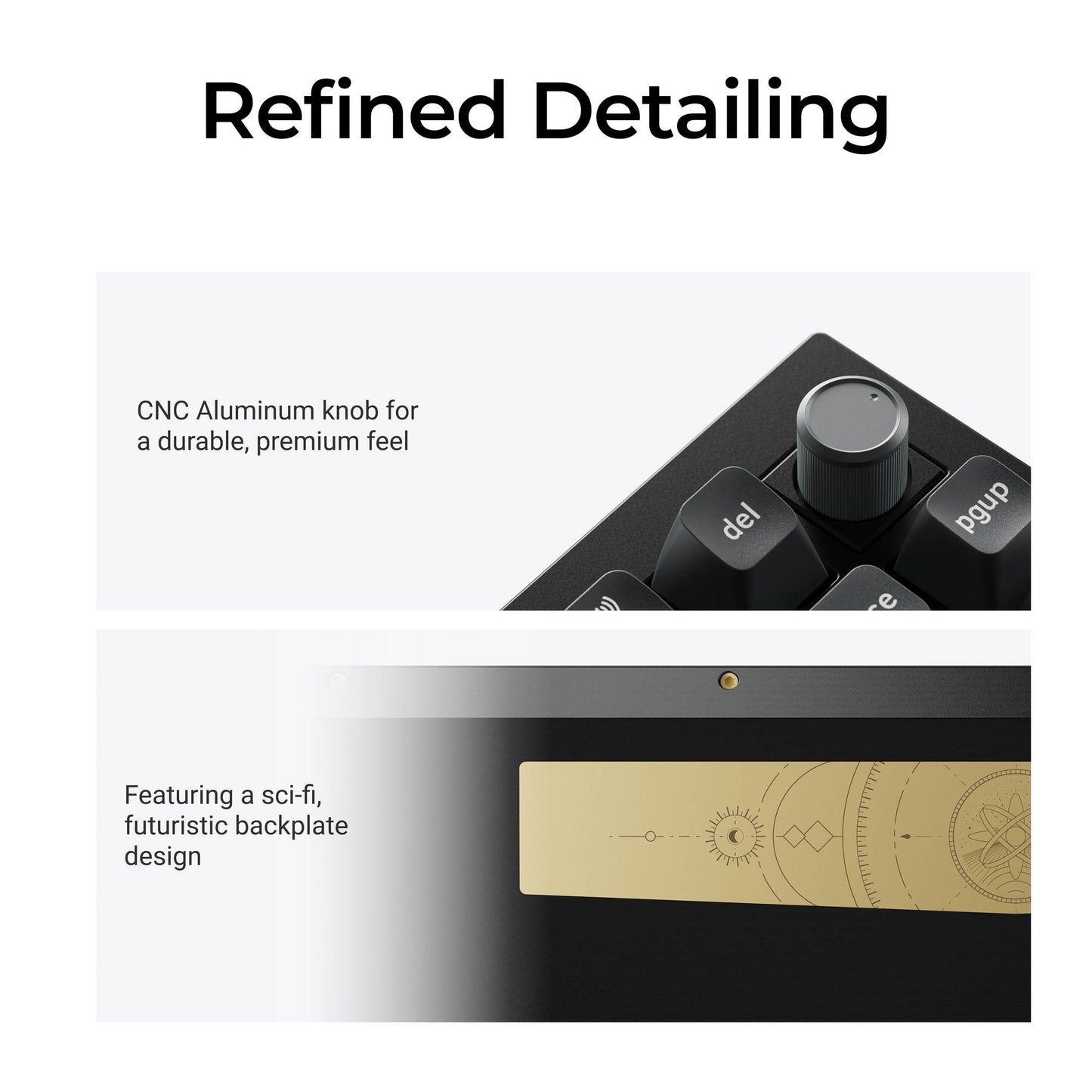Keychron q1 ultra-m3 8k wireless custom mechanical keyboard (zwart, us lay-out (qwerty), silk pom brown, 75%, rgb, hot swap, 8k, 2.4 ghz | bluetooth 5.2 | usb-c)