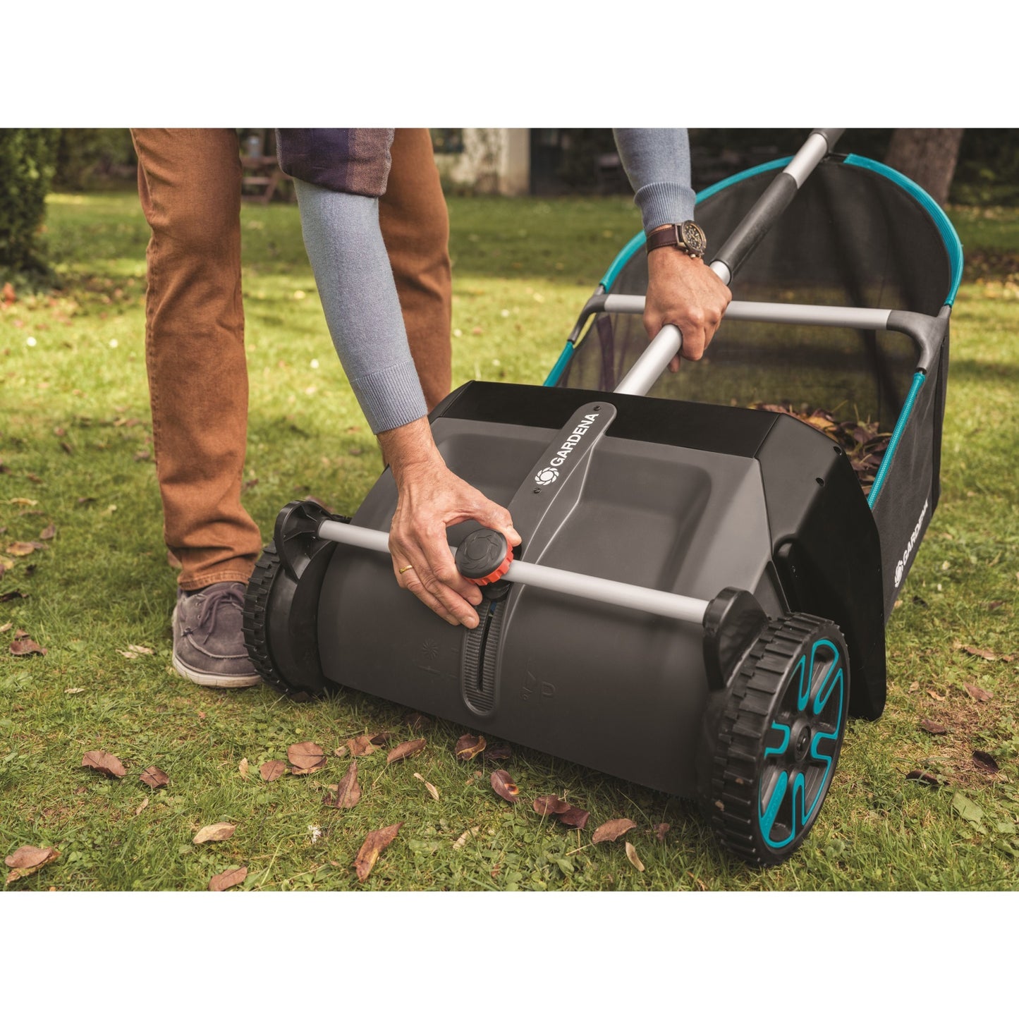 GARDENA bladverzamelaar opvangzak (zwart turquoise, 3565-20)