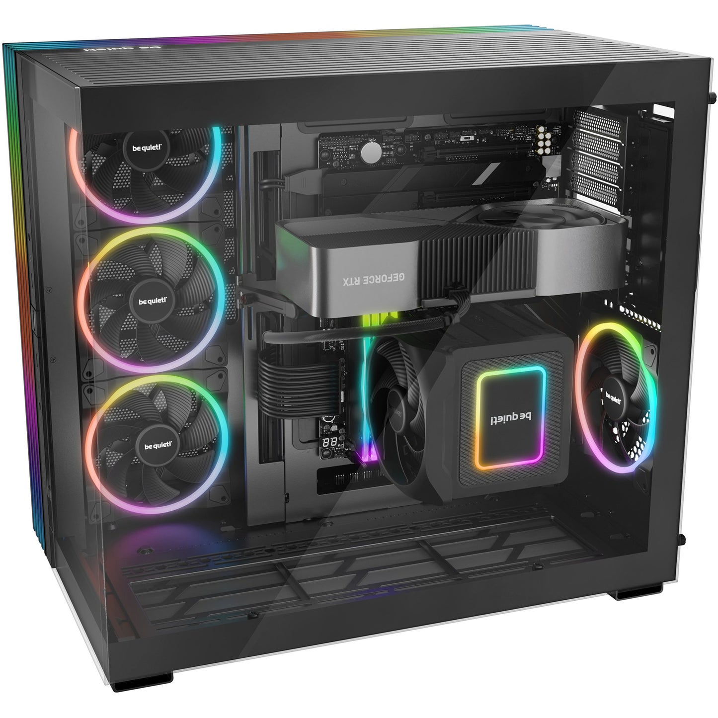 Be Quiet! light base 900 dx big tower behuizing (zwart | 2x usb-a | 1x usb-c | rgb | window)