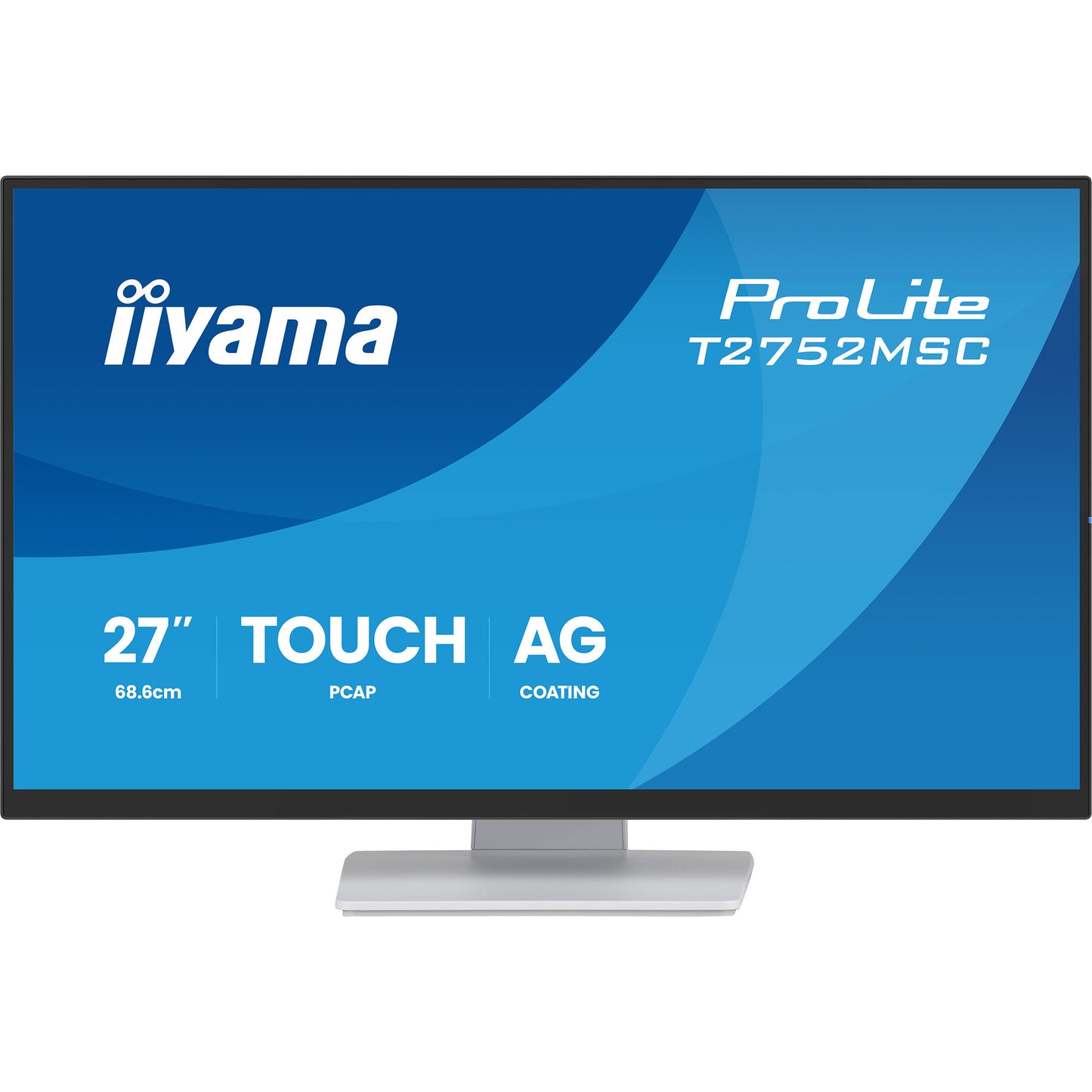 Iiyama prolite t2752msc-w1ag 27 touchscreen monitor (wit (mat), 100 hz, hdmi, displayport, usb 3.2 gen 1, audio, touchscreen )