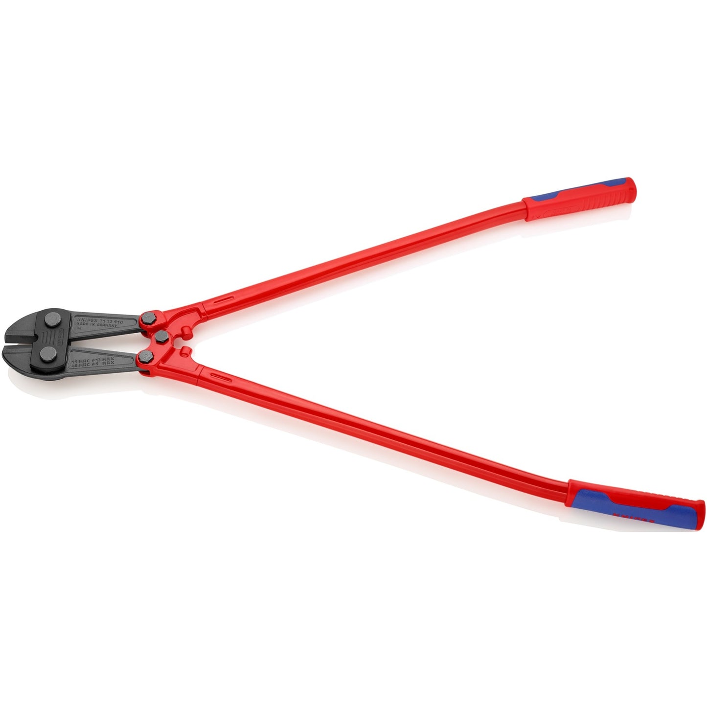 KNIPEX boutensnijder 71 72 910 kniptang (rood blauw, middensnijder, geschroefd scharnier)