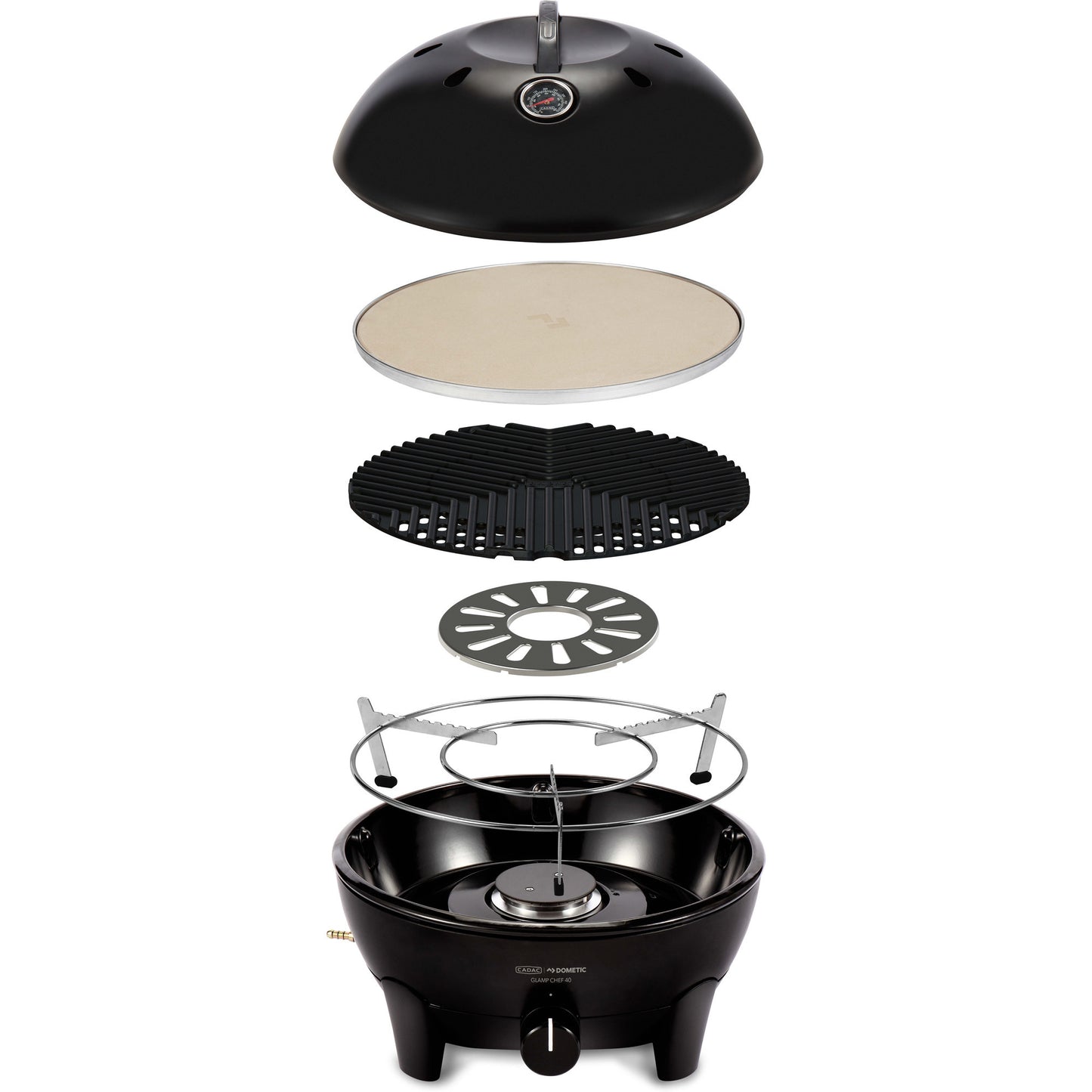 Cadac glamp chef 40 gasbarbecue (zwart, ø 40cm)