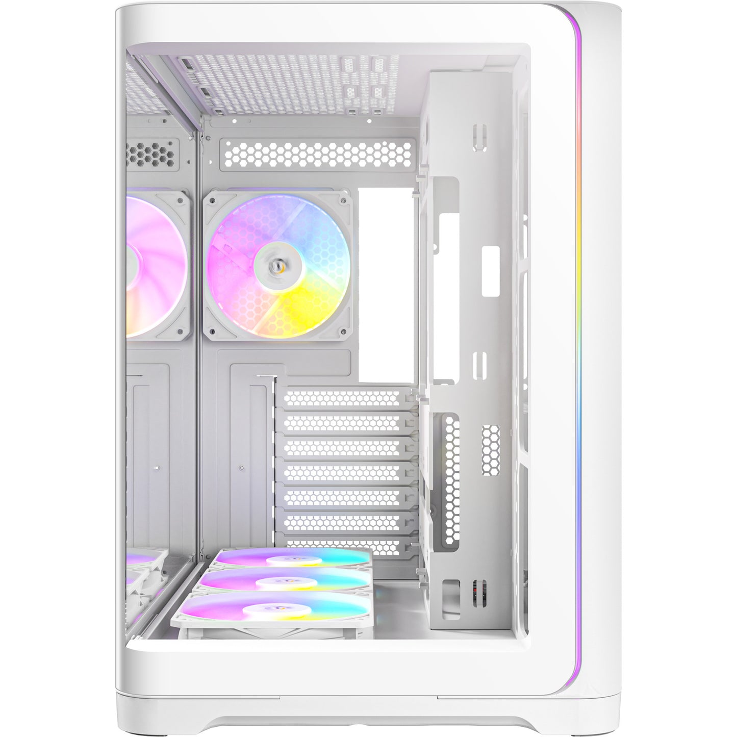 Antec c5 curve argb midi tower behuizing (wit | 2x usb-a | 1x usb-c | tempered glass)