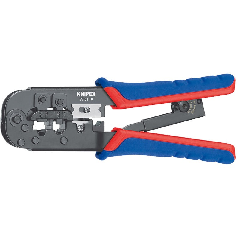 KNIPEX krimptang voor western-stekkers 975110 (blauw rood, rj 11 12 45 )