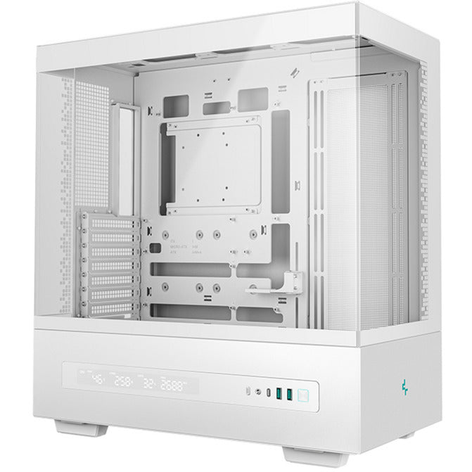 DeepCool ch690 digital midi tower behuizing (wit | 2x usb-a | 1x usb-c | tempered glass)