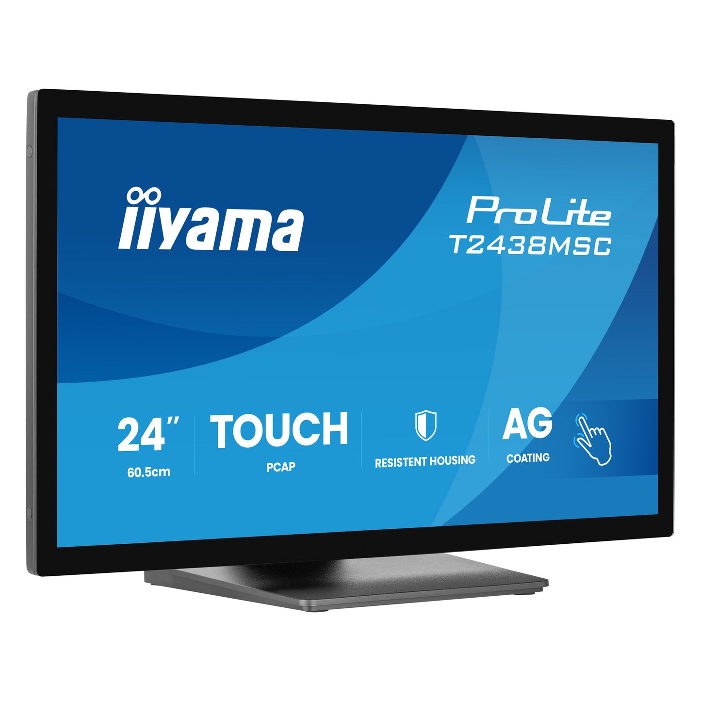 Iiyama prolite t2438msc-b2 23.8 touchscreen monitor (zwart, 120 hz, hdmi, displayport, audio, usb, touch)