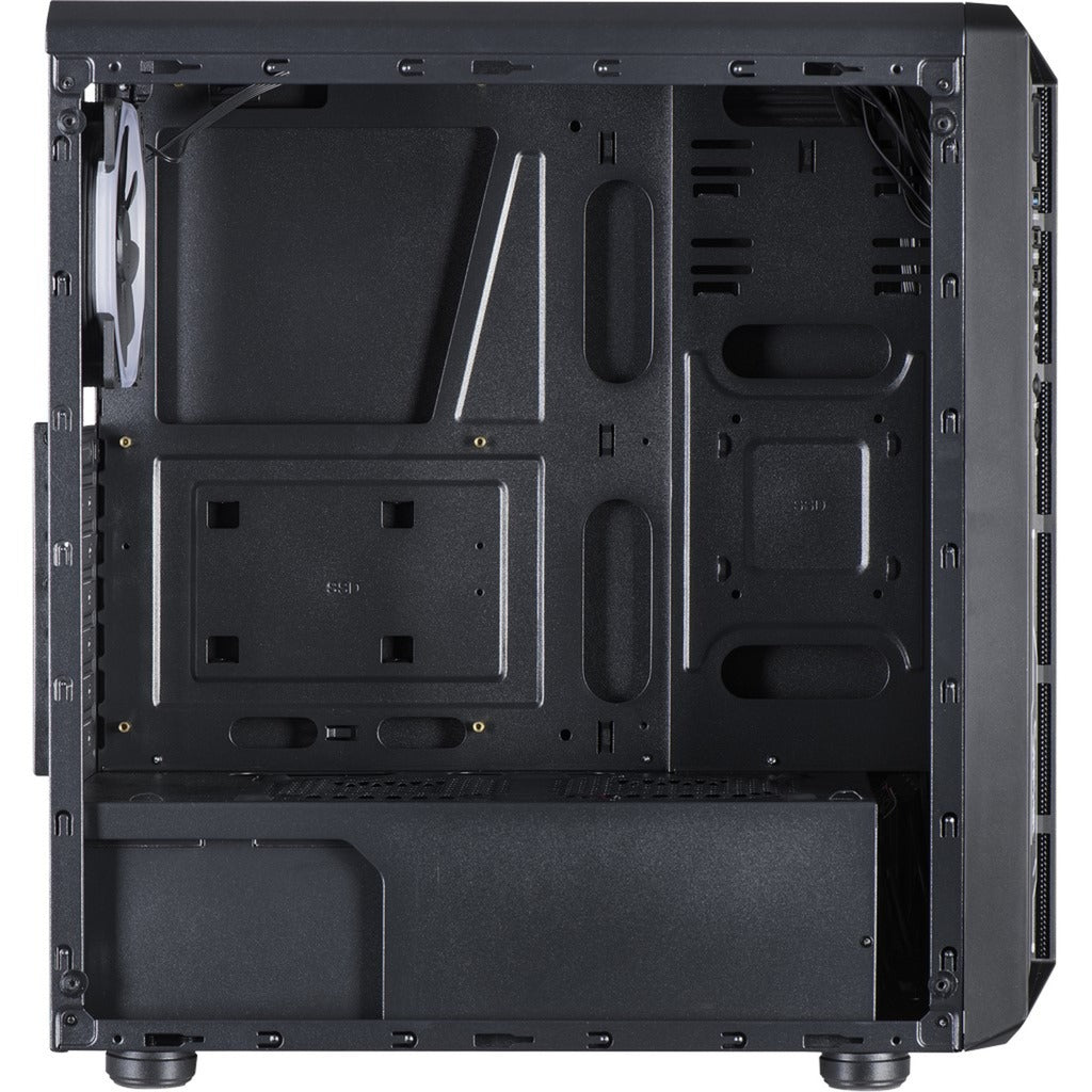 Inter-Tech c-3 saphir midi tower behuizing (zwart | 3x usb-a | window)