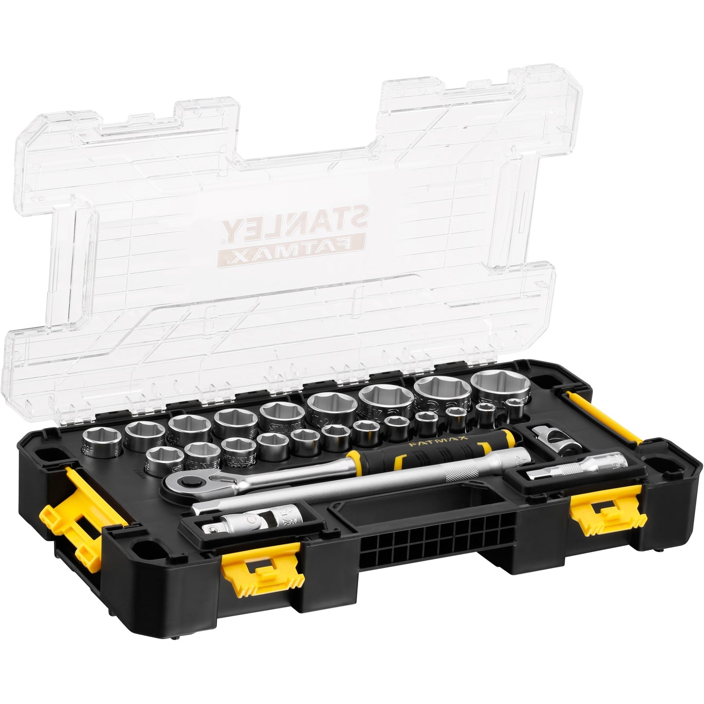 Stanley fatmax 1 2 l pro-stack doppenset 1 2 fmmt98103-1 dopsleutel (zwart geel, 26 delig)