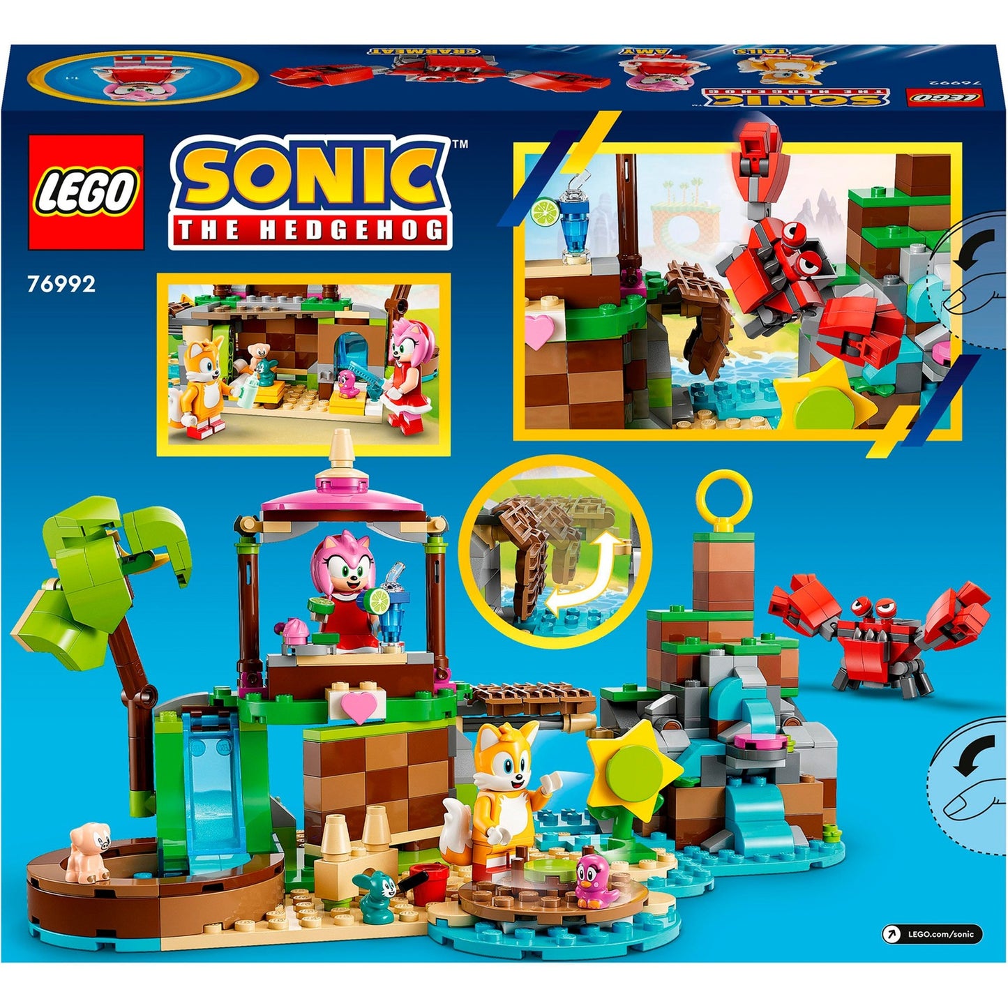 LEGO sonic the hedgehog - amy's dierenopvangeiland constructiespeelgoed (76992)