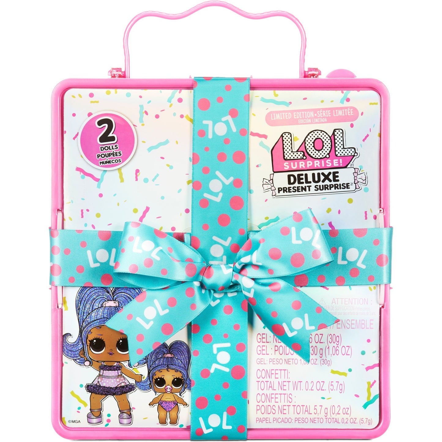 MGA Entertainment l.o.l. surprise! deluxe present surprise serie 2 pyjamafeestje pop