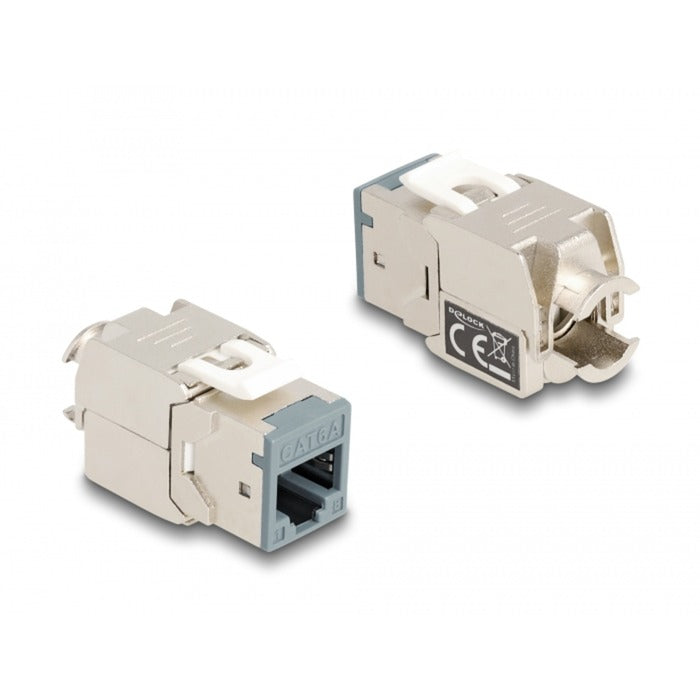 DeLOCK keystone module rj45 jack naar lsa cat 6a toolfree, 8 stuks (meerkleurig)