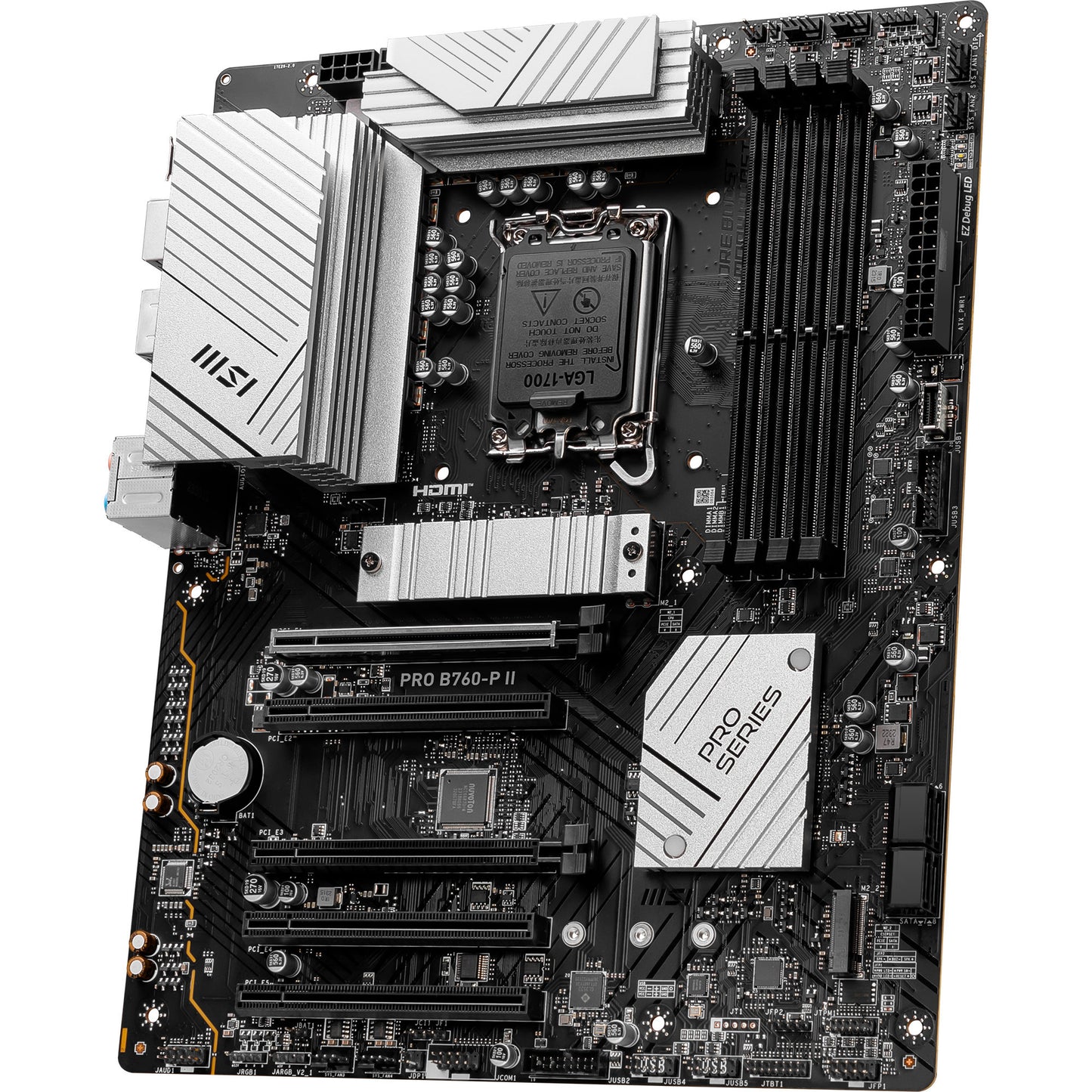 MSI pro b760-p ii socket 1700 moederbord (zwart, raid, 2,5gb-lan, sound, atx)