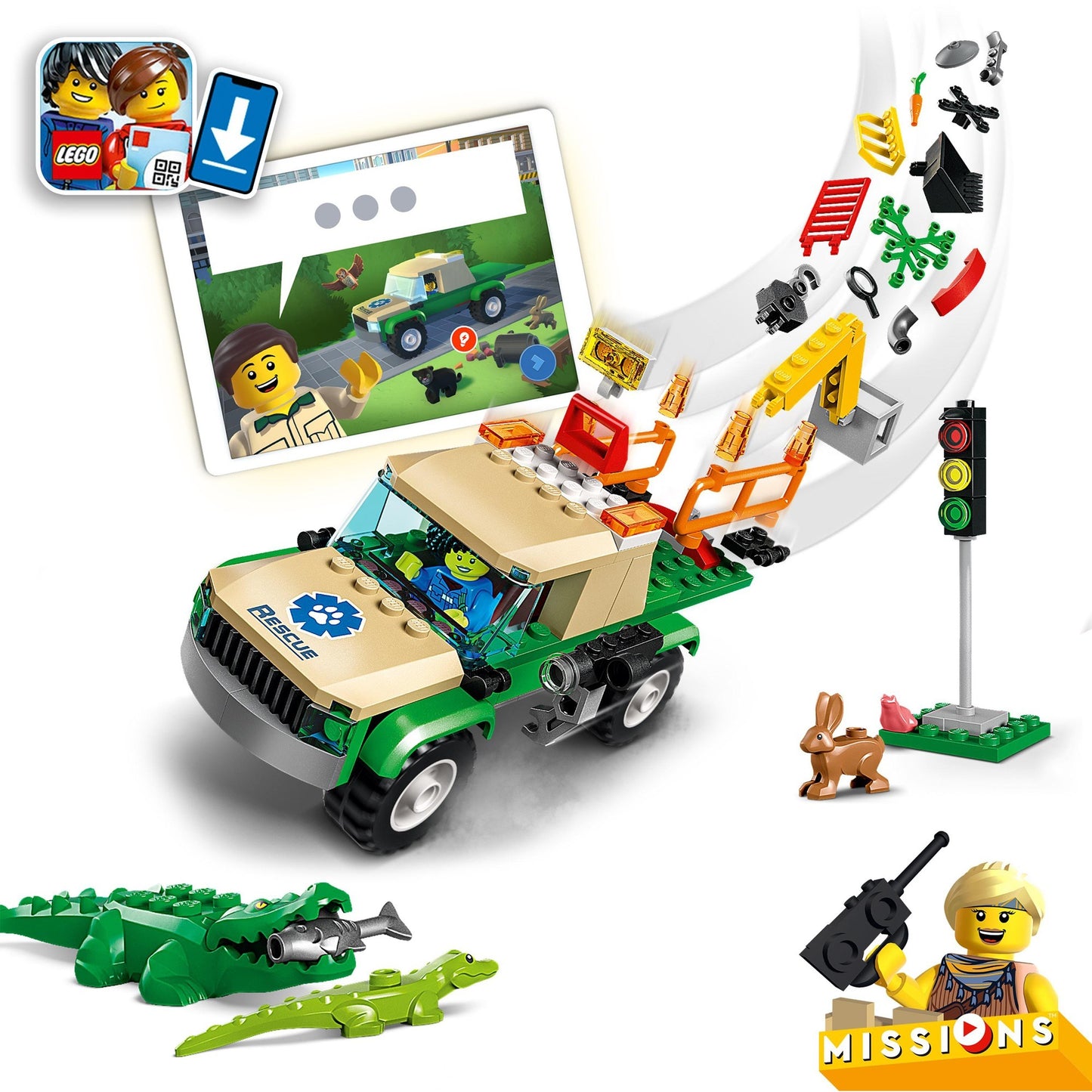 LEGO city - wilde dieren reddingsmissies constructiespeelgoed (60353)