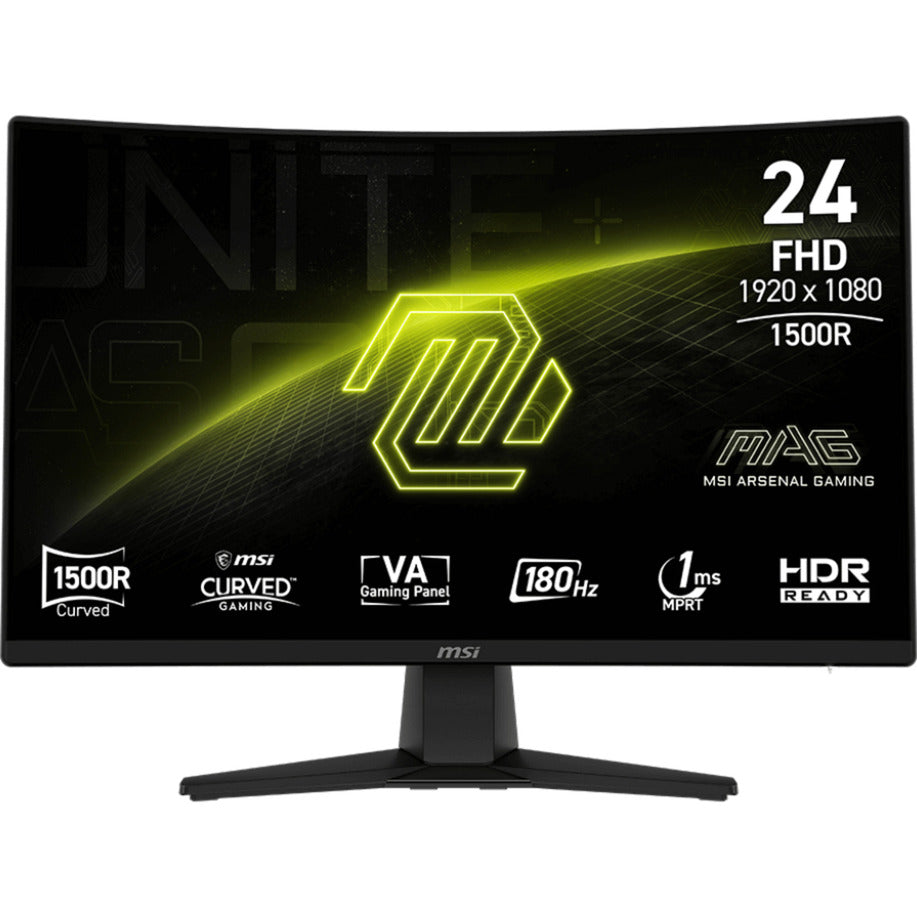 MSI mag 242c 23.6 curved gaming monitor (zwart, hdmi, displayport, 180 hz)