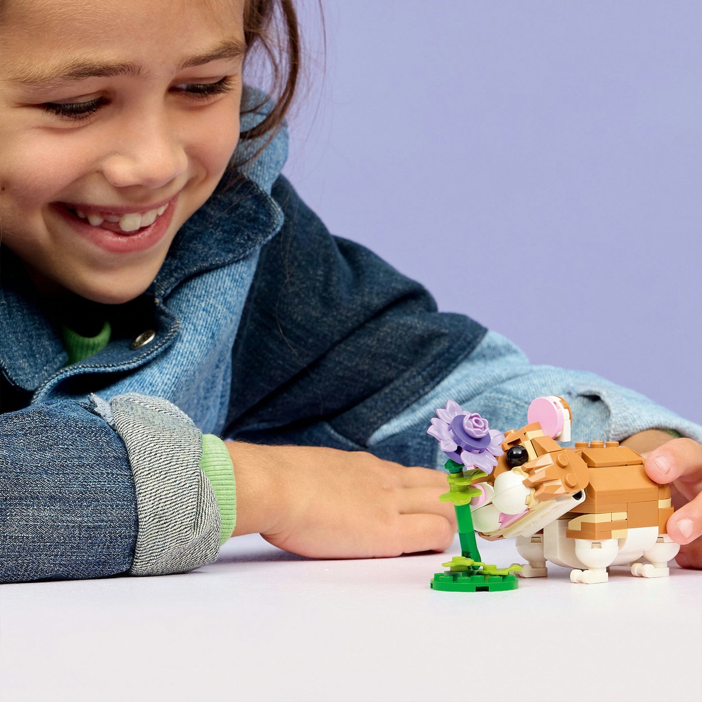 LEGO creator 3-in-1 - schattige hamster met bloem constructiespeelgoed (31376)