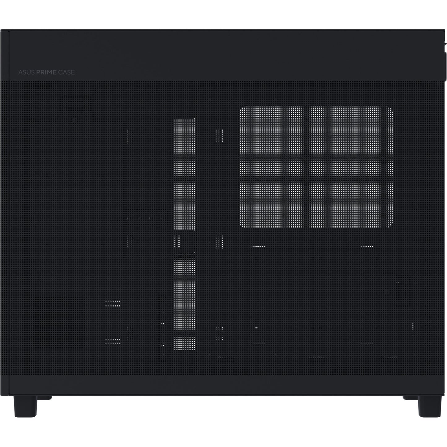 ASUS prime ap303 - tempered glass panel midi tower behuizing (zwart | 2x usb-a | 1x usb-c | tempered glass)