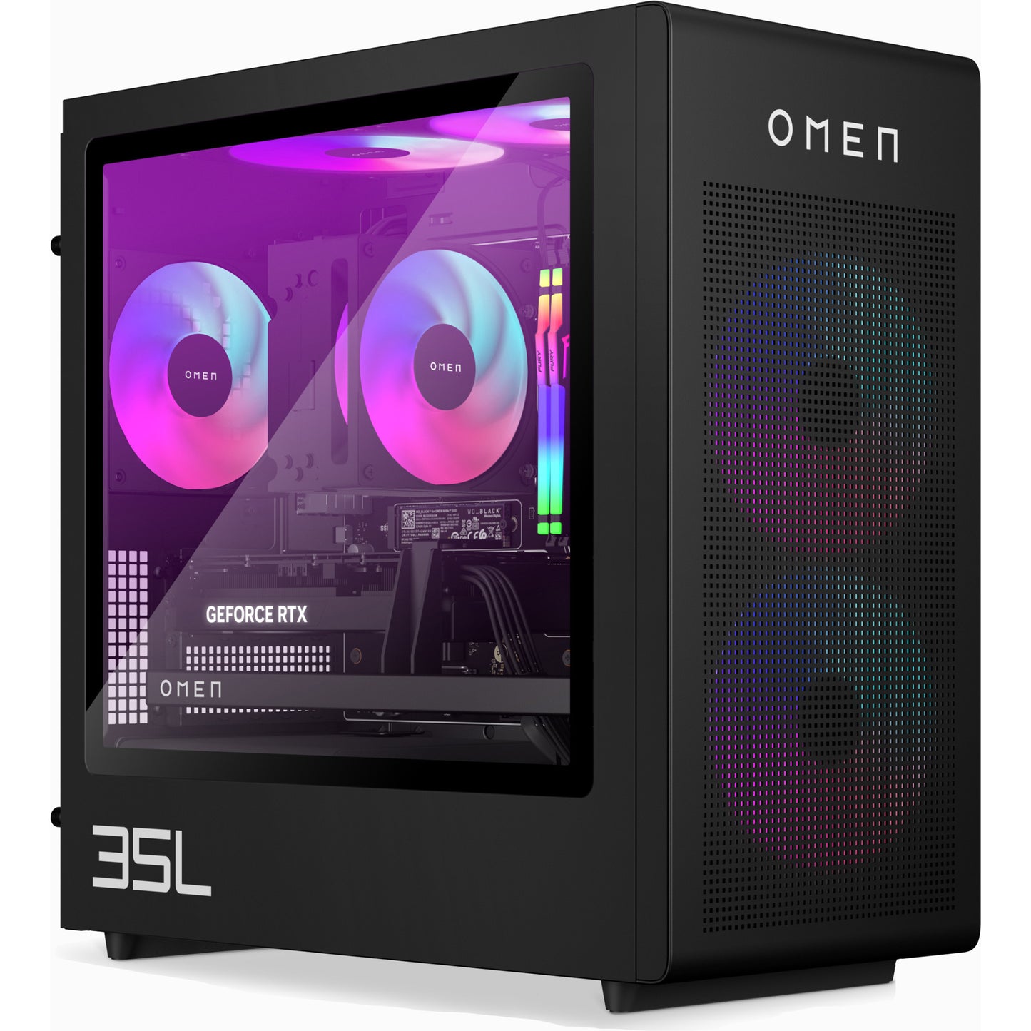 OMEN 35l gaming desktop pc gt16-0210n (b8up7ea) (zwart | ultra 7 265f | rtx 5070 | 32 gb | 1 tb ssd)