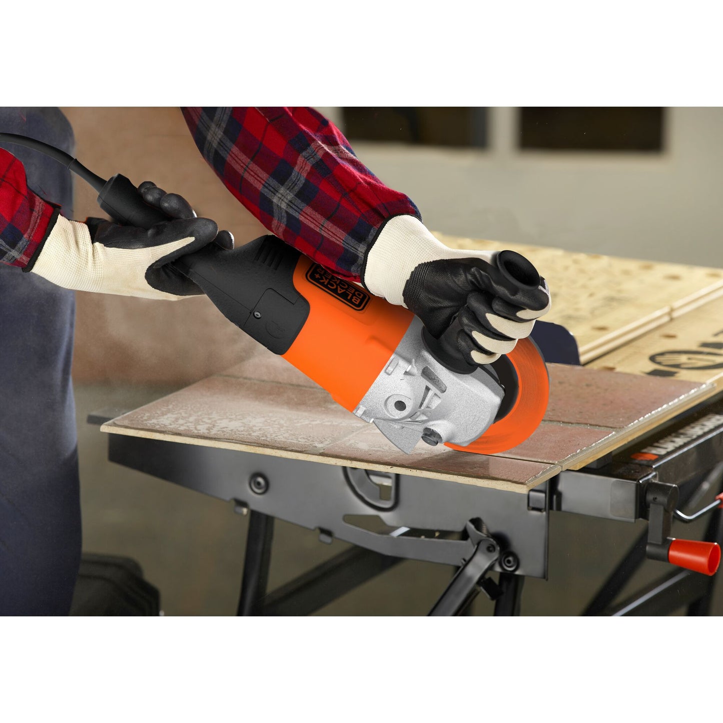 BLACK+DECKER bdgl2223-qs 2200w 230mm haakse slijper (zwart oranje)