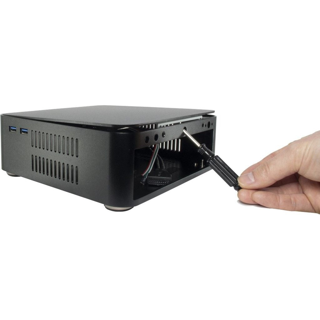 Inter-Tech itx a80 htpc behuizing (zwart | 2x usb-a)
