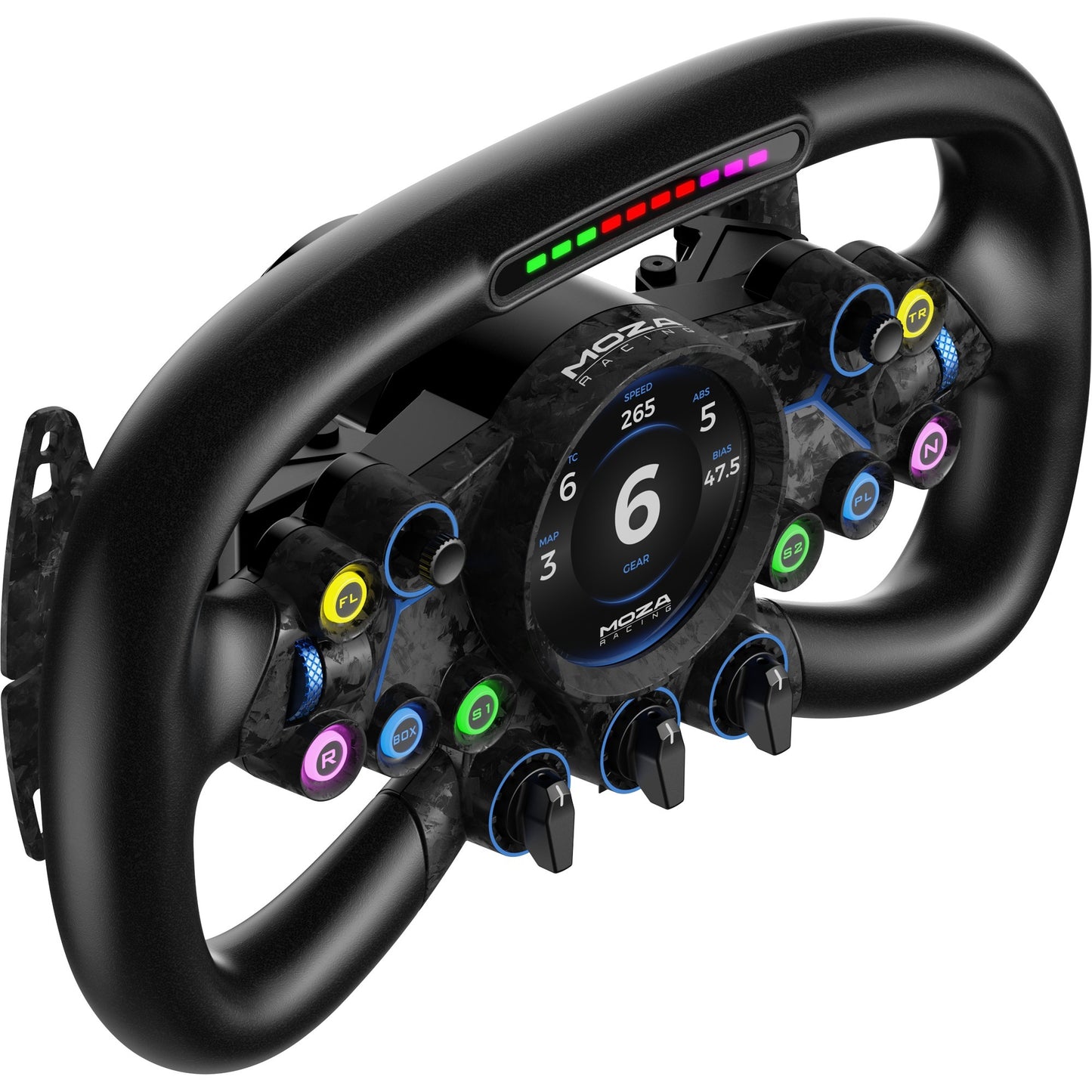 MOZA vision gs stuur add-on (zwart carbon)