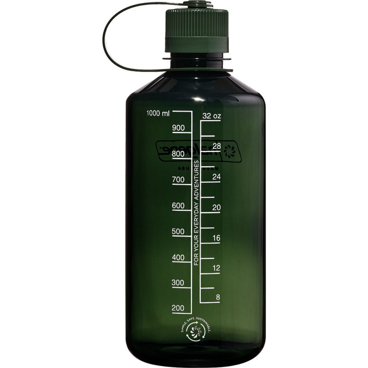 Nalgene Narrow Mouth Sustain Water Bottle, 1 Liter drinkfles (Lichtblauw)