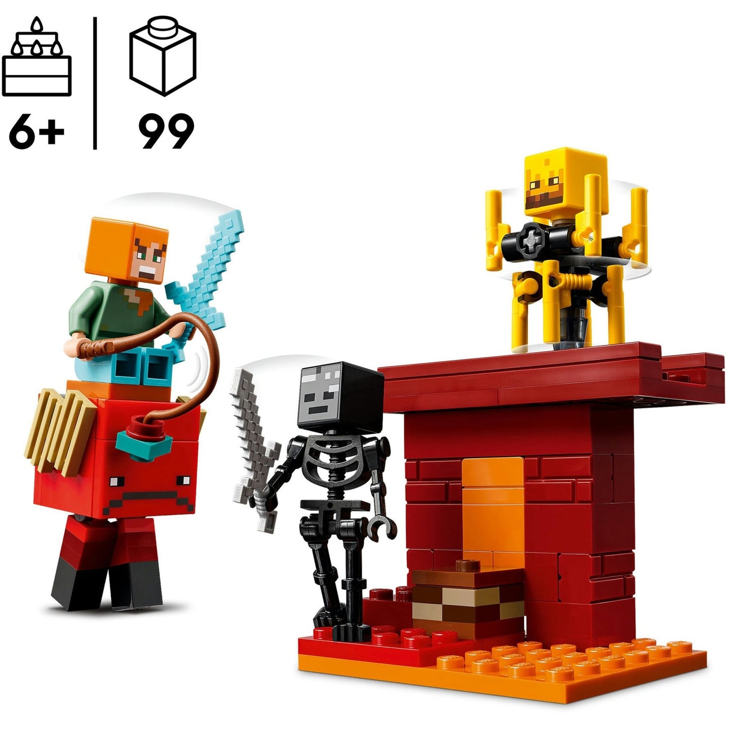 LEGO minecraft 21266 de lavastrijd in de nether