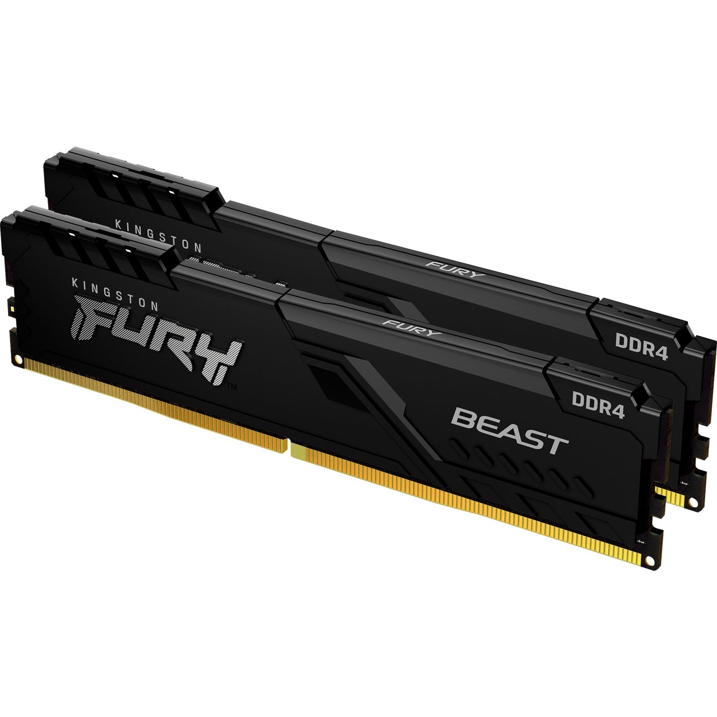 Kingston FURY beast 32 gb ddr4-3200 (2x 16 gb) werkgeheugen (zwart, kf432c16bb1k2 32, xmp 2.0)