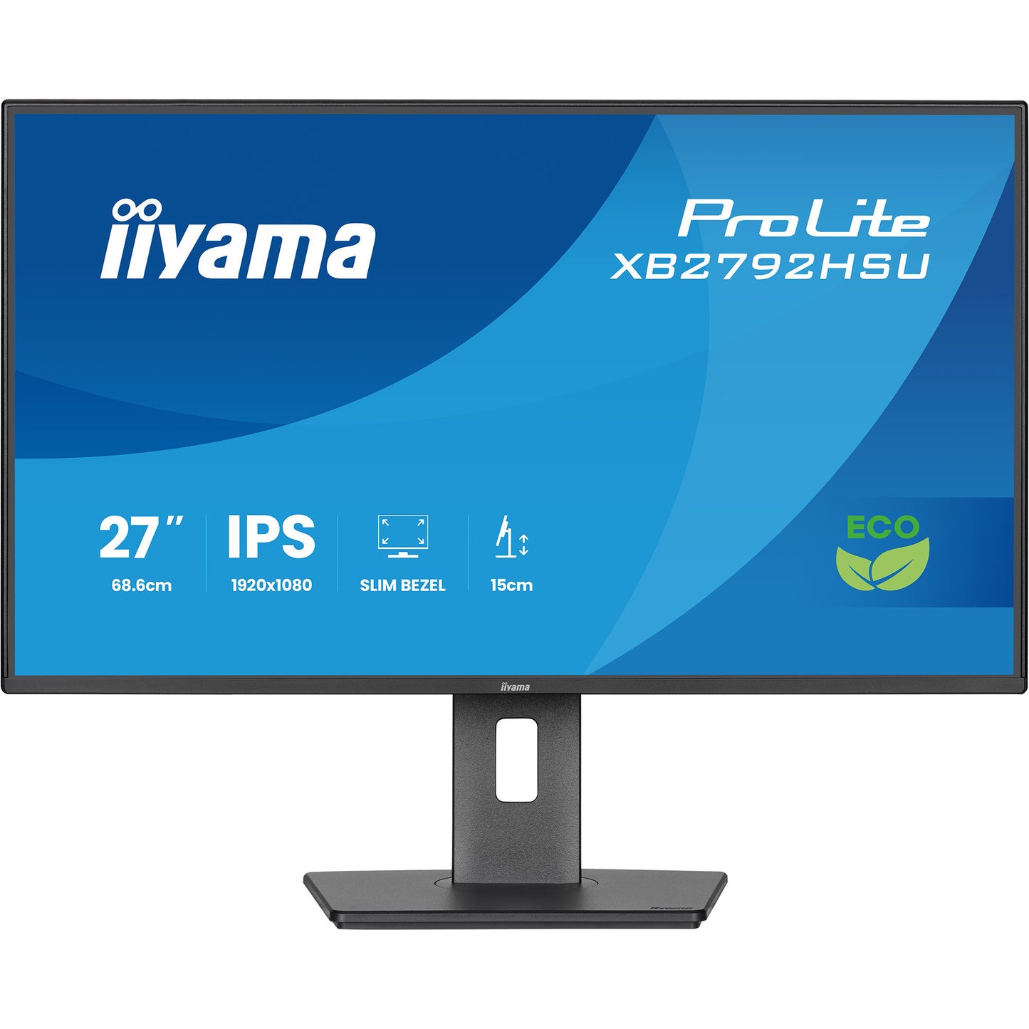 Iiyama prolite xb2792hsu-b1 27 monitor (zwart (mat), hdmi, displayport, 2x usb-a, usb-b, 120 hz)
