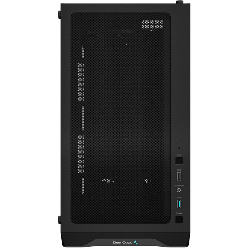 DeepCool cc360 argb mini tower behuizing (zwart | 2x usb-a | rgb | tempered glass)