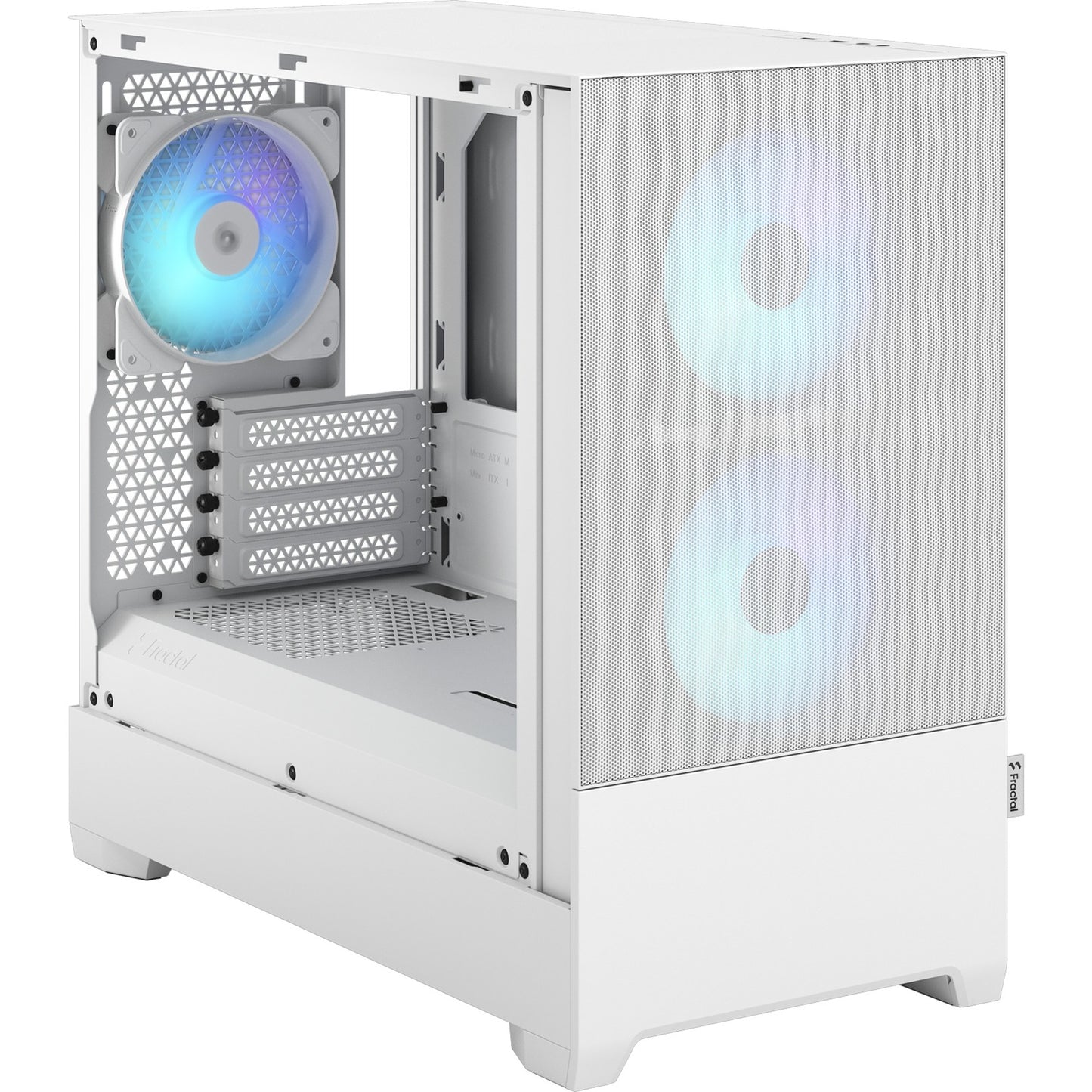 Fractal Design pop mini air rgb midi tower behuizing (wit | 2x usb-a | rgb | window)