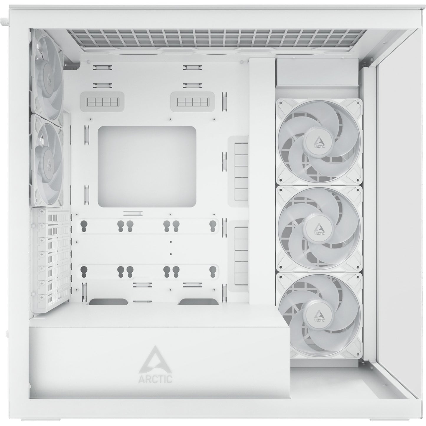 ARCTIC xtender midi tower behuizing (wit | 2x usb-a | 1x usb-c | rgb | tempered glass)