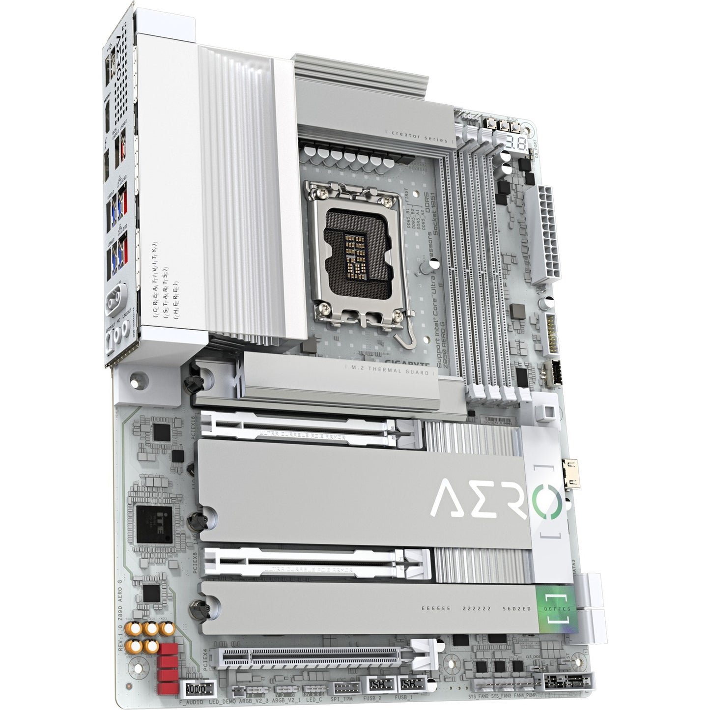 GIGABYTE z890 aero g socket 1851 moederbord (raid, 2x 2.5gb-lan, wi-fi 7, bt, sound, atx)