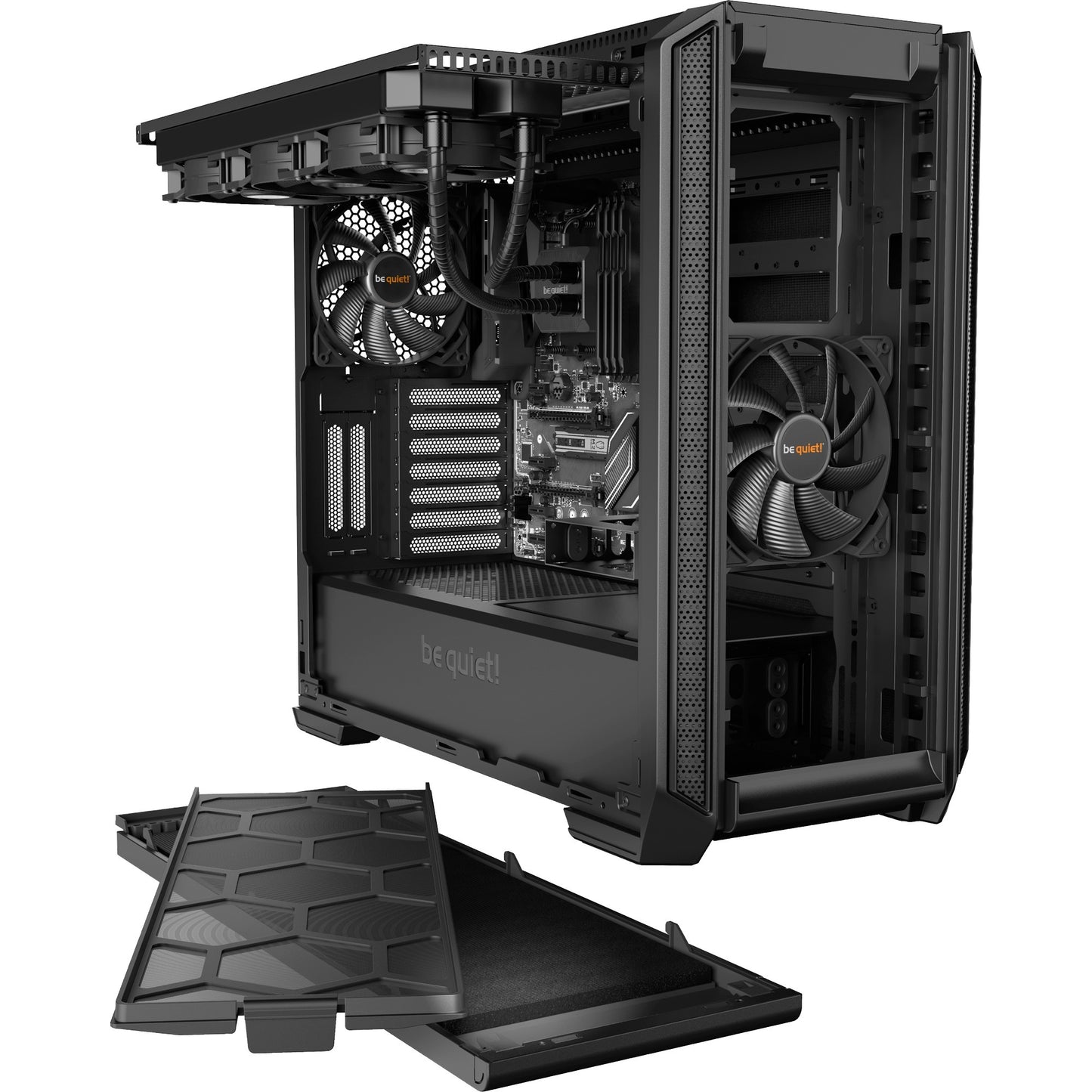 Be Quiet! silent base 601 midi tower behuizing (zwart | 3x usb-a)