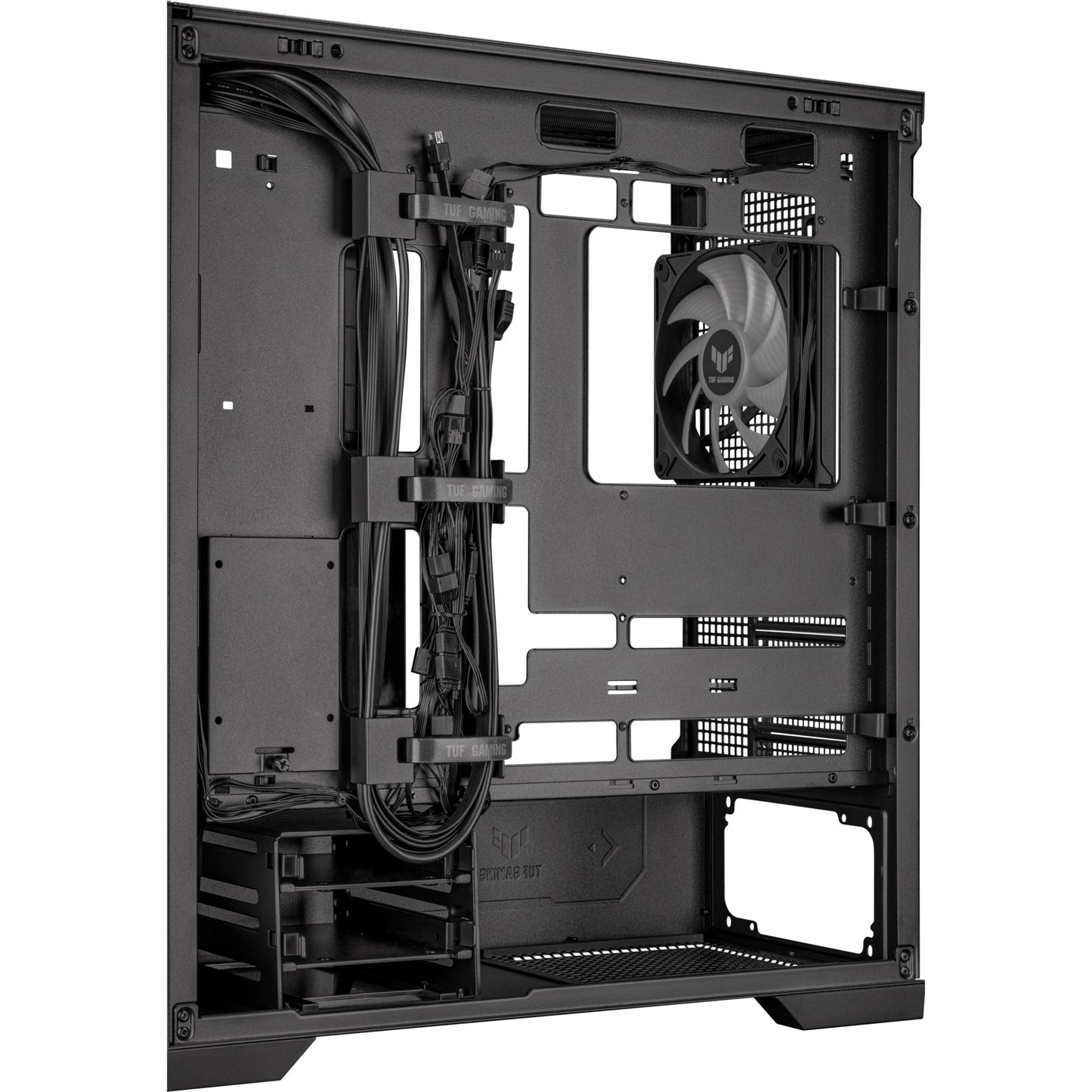 ASUS tuf gaming gt302 argb midi tower behuizing (zwart | 2x usb-a | 1x usb-c | rgb | tempered glass)