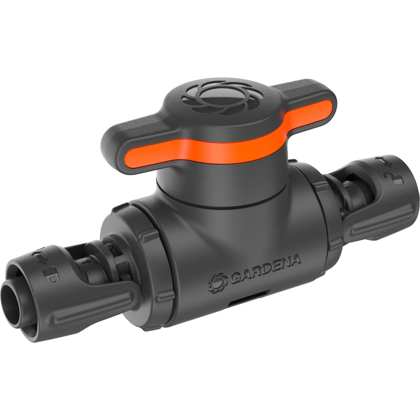 GARDENA micro-drip-system afsluit- en reguleerventiel 13 mm (1 2 ) (grijs oranje)