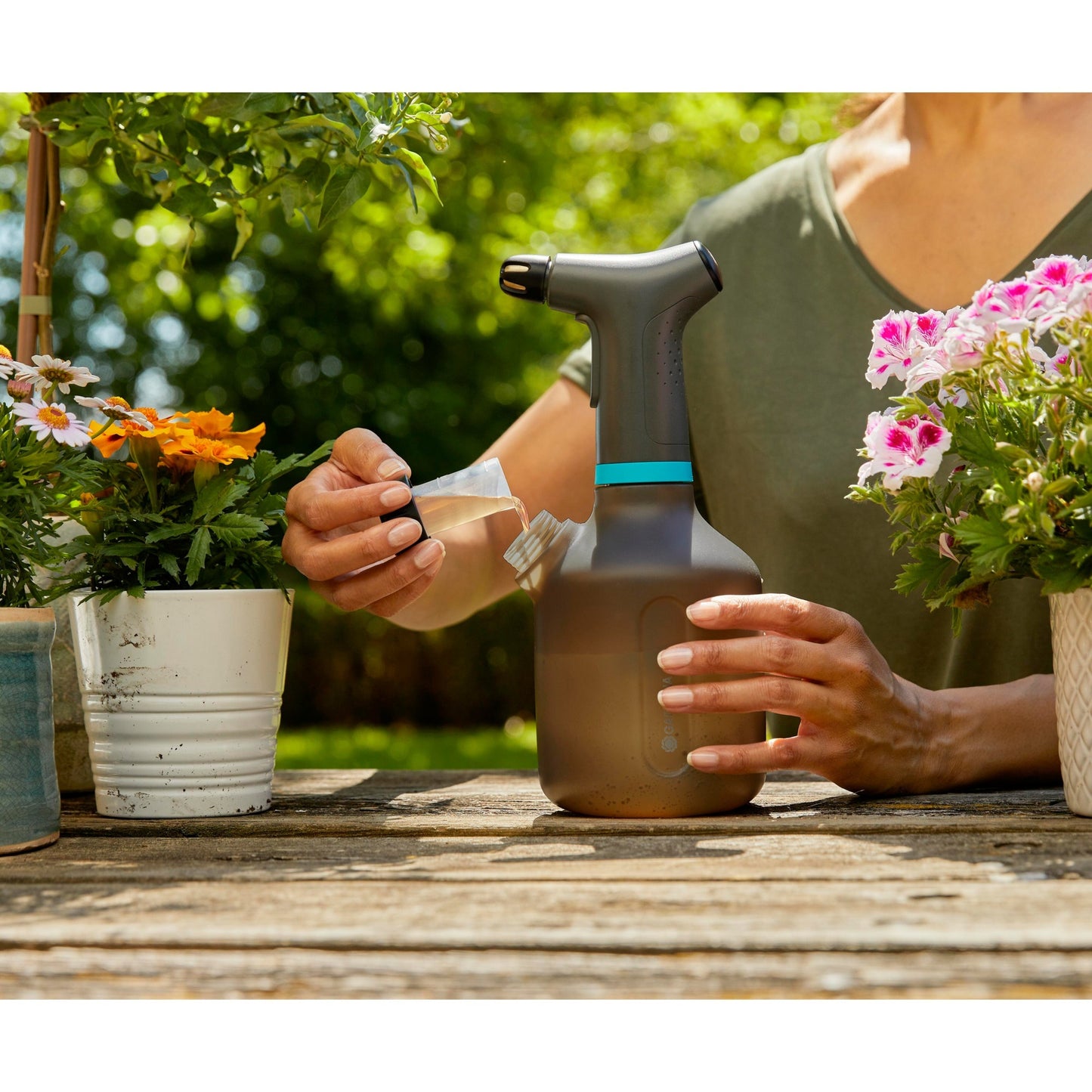 GARDENA plantenspuit 1 l easypump (grijs, 11114-20)