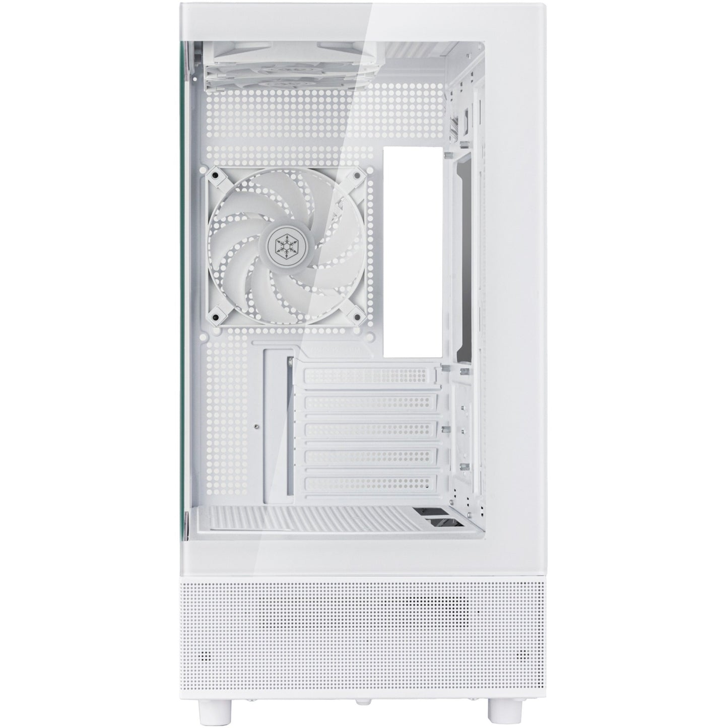 SilverStone lucid 04 mini tower behuizing (wit | 2x usb-a | 1x usb-c | rgb | tempered glass)