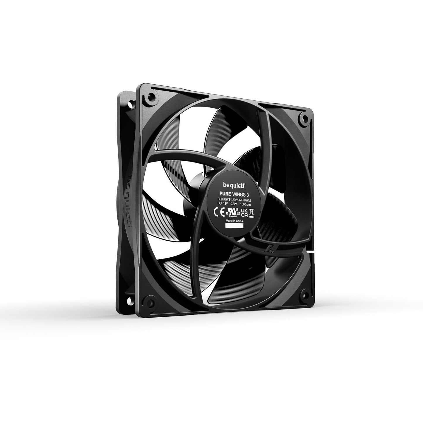 Be Quiet! pure wings 3 pwm case fan (zwart, 120 x 120 x 25 mm)